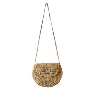 Vintage 80’s Woven Pastel Straw Crossbody